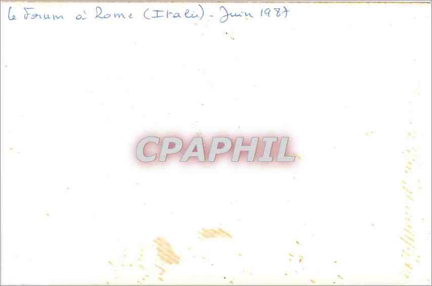 Photo La Forum a Rome (Italie) juin 1987 — Rückseite