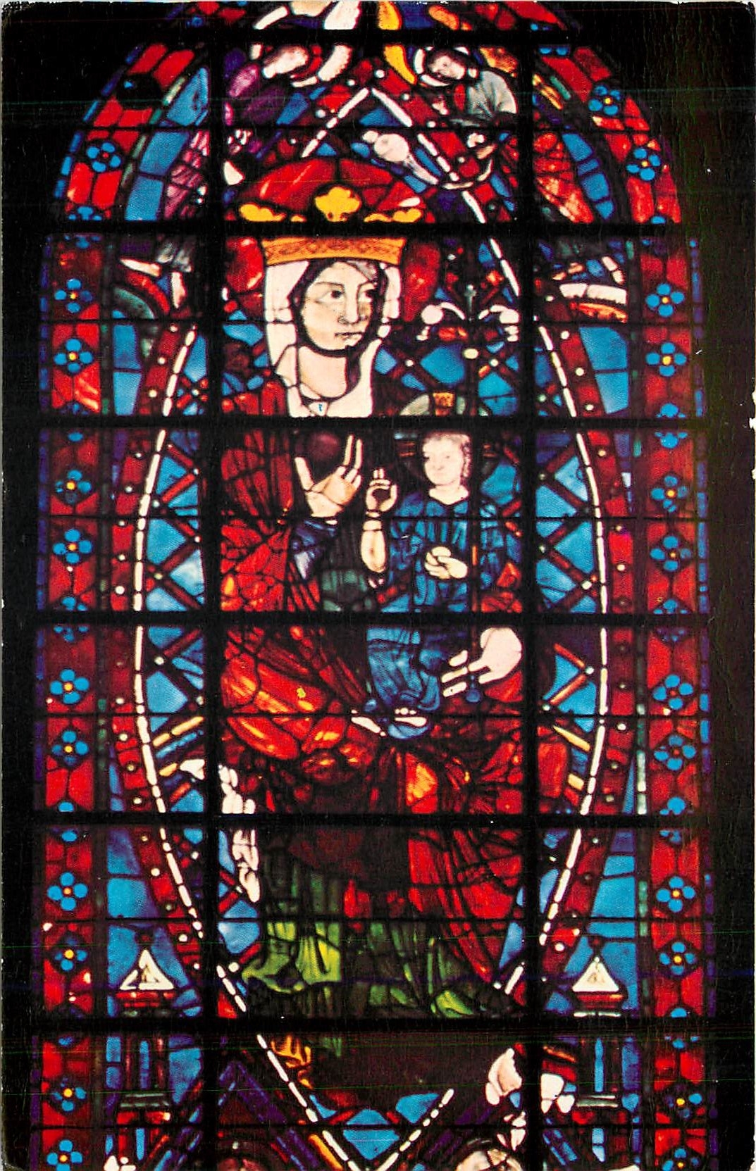 Cathédrale de Bourges — Vitrail : Vierge à l'Enfant — Éditions E. T. E. L.