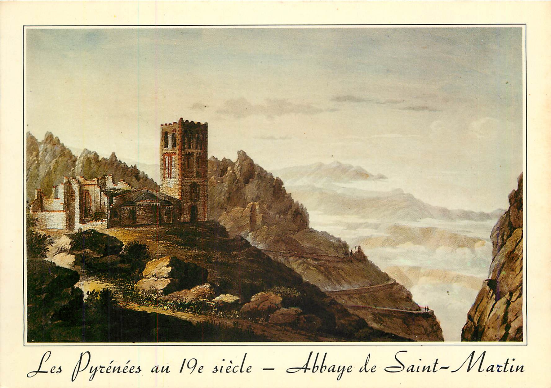CPM Les Pyrenees au 19e s Abbaye de Saint Martin
