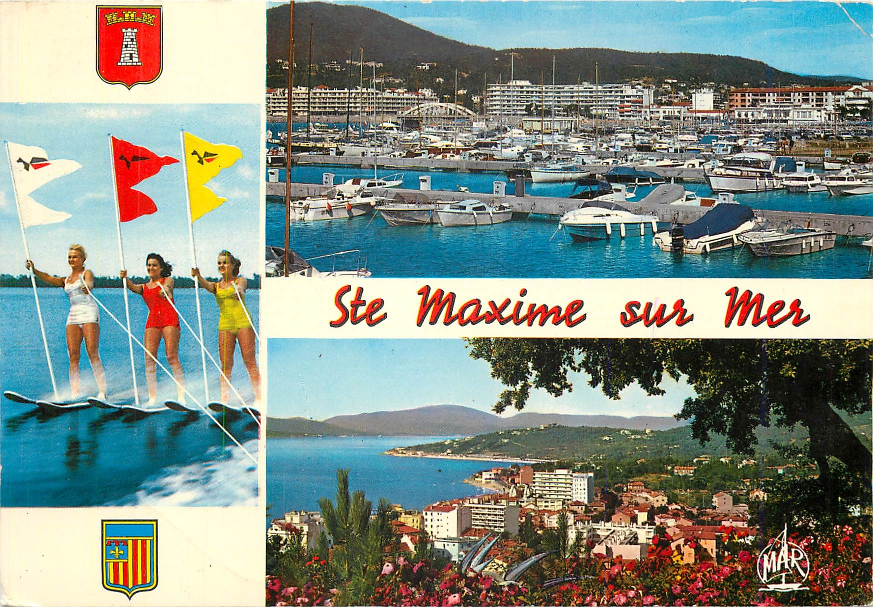 CPM La Cote d'Azur Saint Maxime sur Mer Le Nouveau Port vue generale Ski nautique