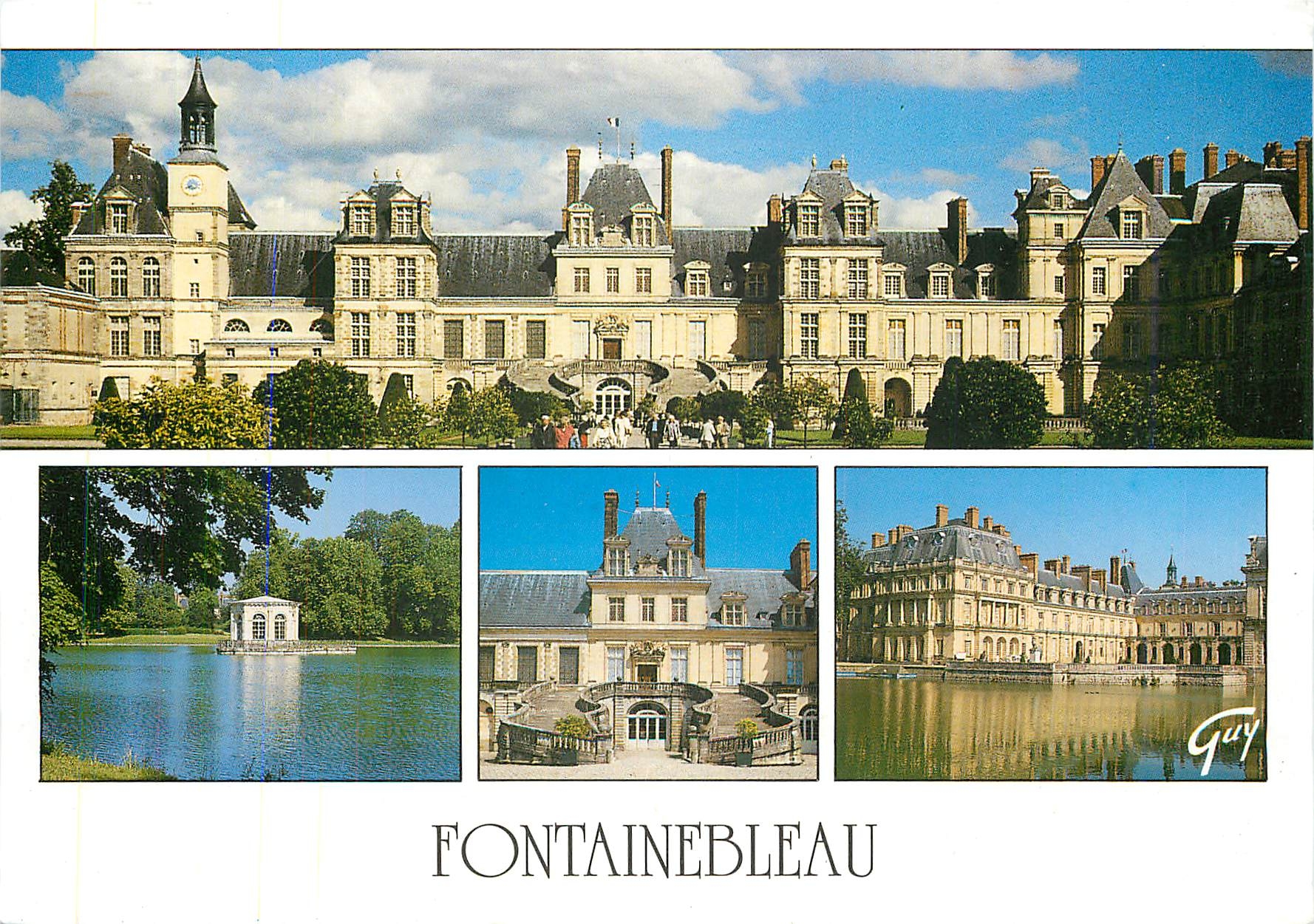 Château de Fontainebleau — vue panoramique et détails — Éditions Leconte