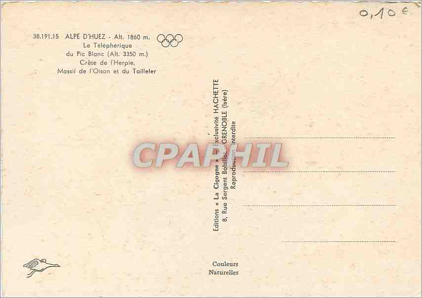 La Cigogne — Vue aérienne depuis le téléphérique — Éditions La Cigogne — Verso
