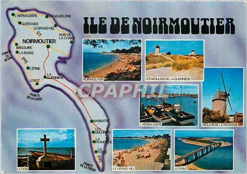 CPM Ile de Noirmoutier (Vendee) Noirmoutier Les moulins de la Gueriniere Renarde Herbaudiere