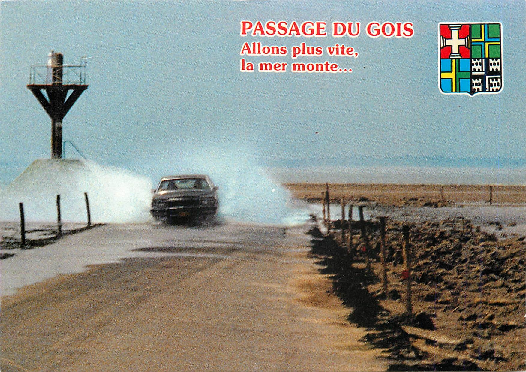 CPM Ile de Noirmoutier (Vendee) Passage du Gois  le Gois Route submersible de 4 km500 de long