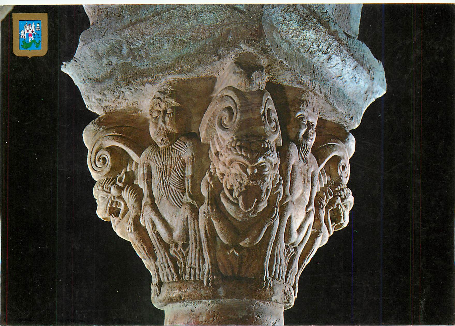 CPM Arts et Couleurs du Conflent Abbaye de Saint Michle de Cuxa (Pyr Or) Chapiteau du cloitre