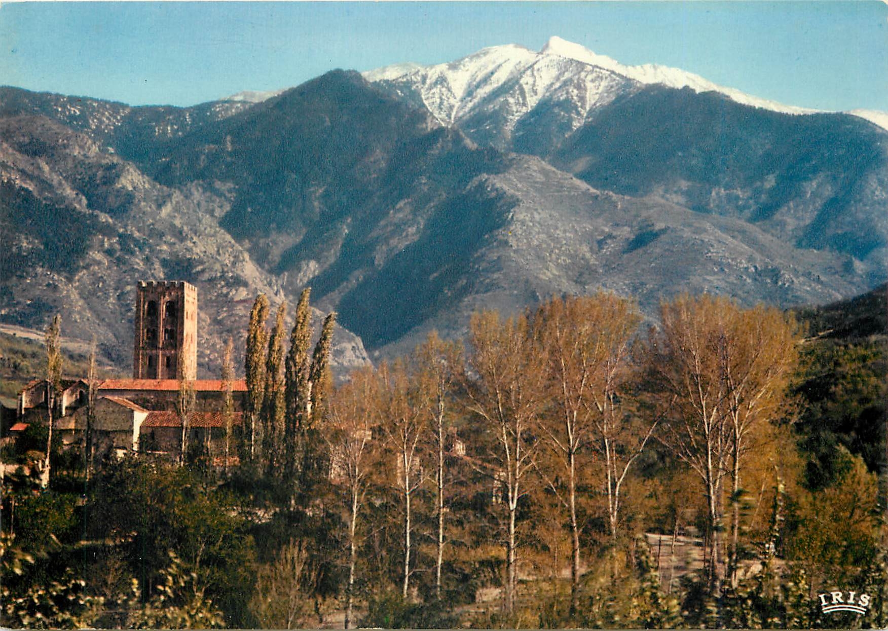CPM Le Roussillon Saint Michel du CUXA et le massif du Canigou (alt 2785 m)