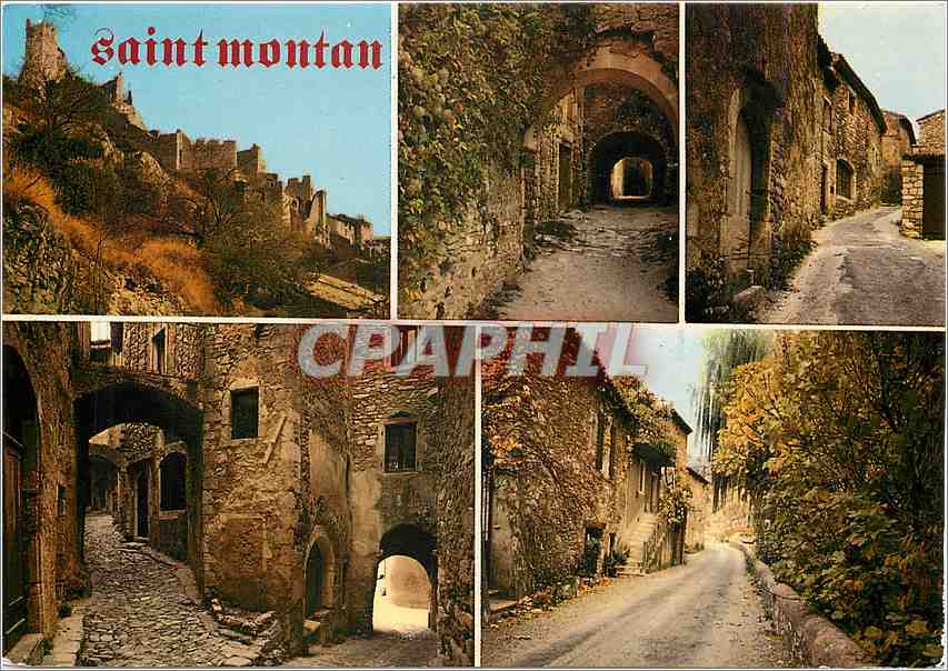 CPM Saint Montan (Ardeche) Village Feodal
