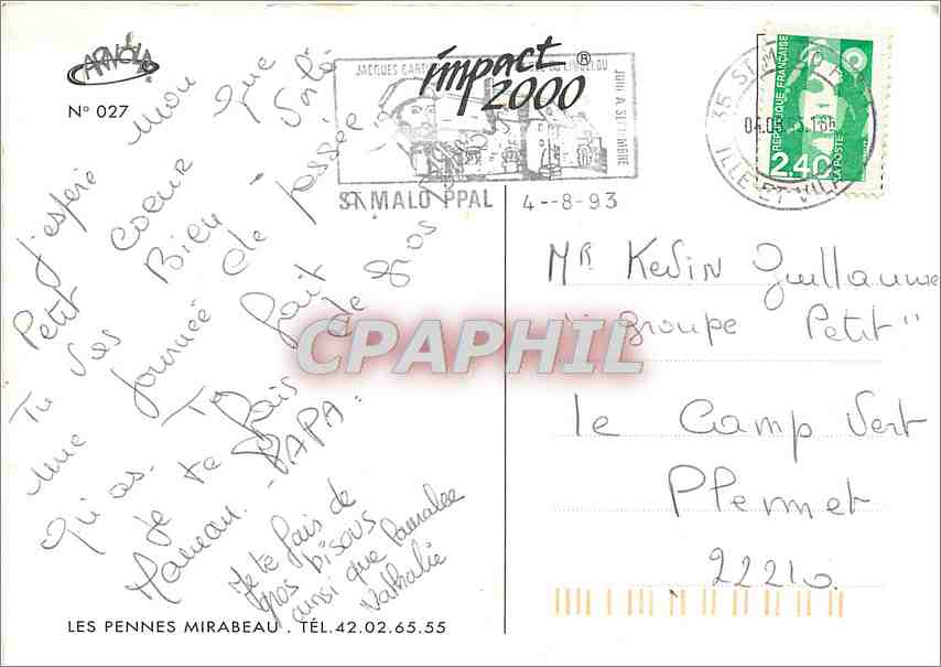 CPM Les Pennes Mirabeau — Verso