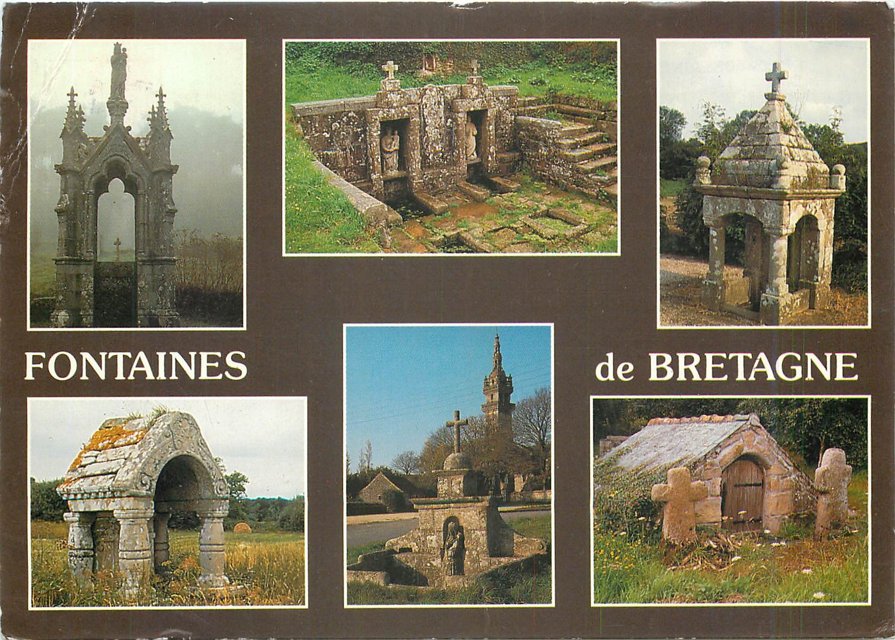 CPM Fontaines de Bretagne N D de Lorette (Saint Guen) Le Guilaudet (Lanrivain)