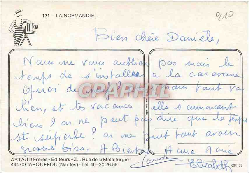 CPM La Normandie Lion — Rückseite