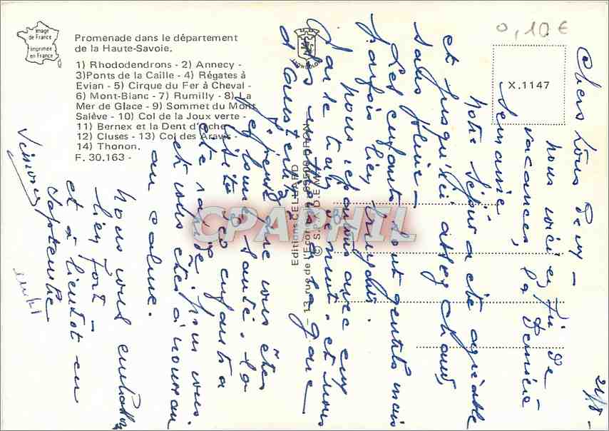 Haute-Savoie — paysages et sites — Éditions de la France — Rückseite