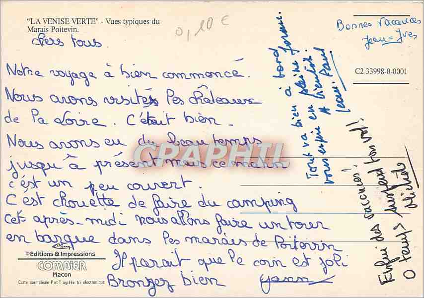 CPM La Venise Verte Vues typiques du Marais Poitevin — Rückseite