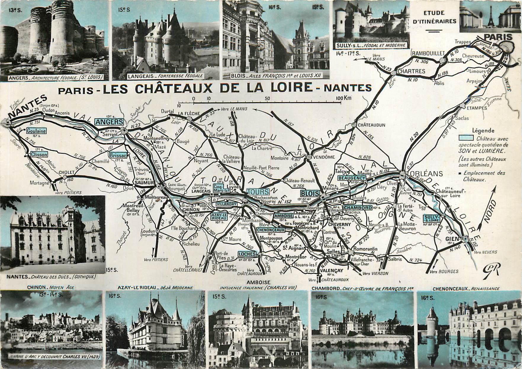 CPM Paris les Chateaux de la Loire Nantes