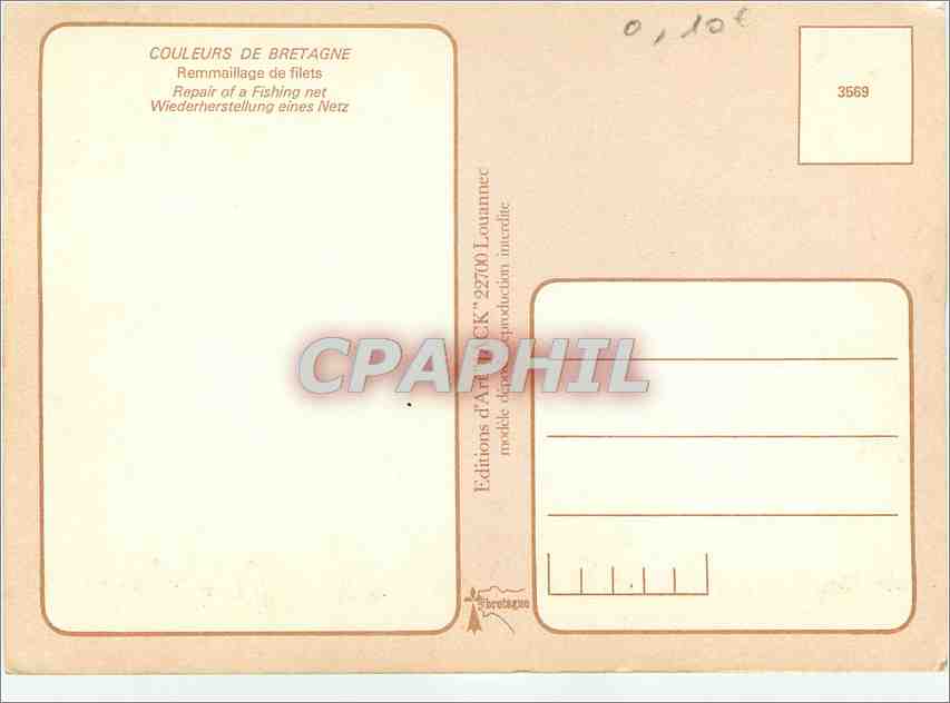 CPM Couleurs de Bretagne Remmaillage de Filets — Back