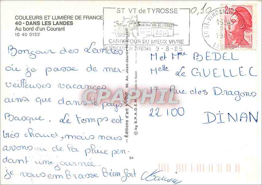 CPM Couleurs et Lumiere de France dans les Landes Au bord d'un courant — Back