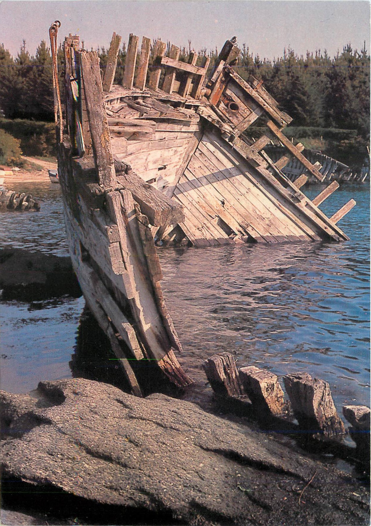 CPM Bretagne aux mille visages Epave de bateau de peche