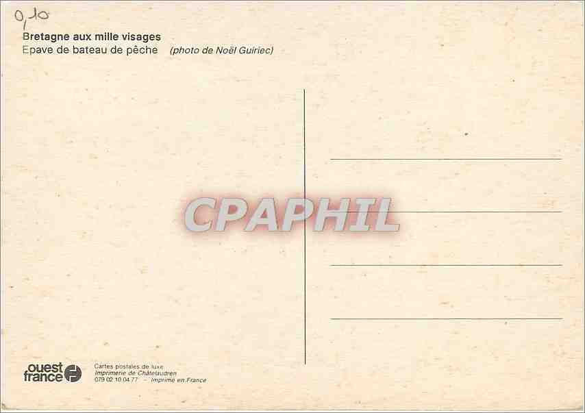 CPM Bretagne aux mille visages Epave de bateau de peche — Rückseite