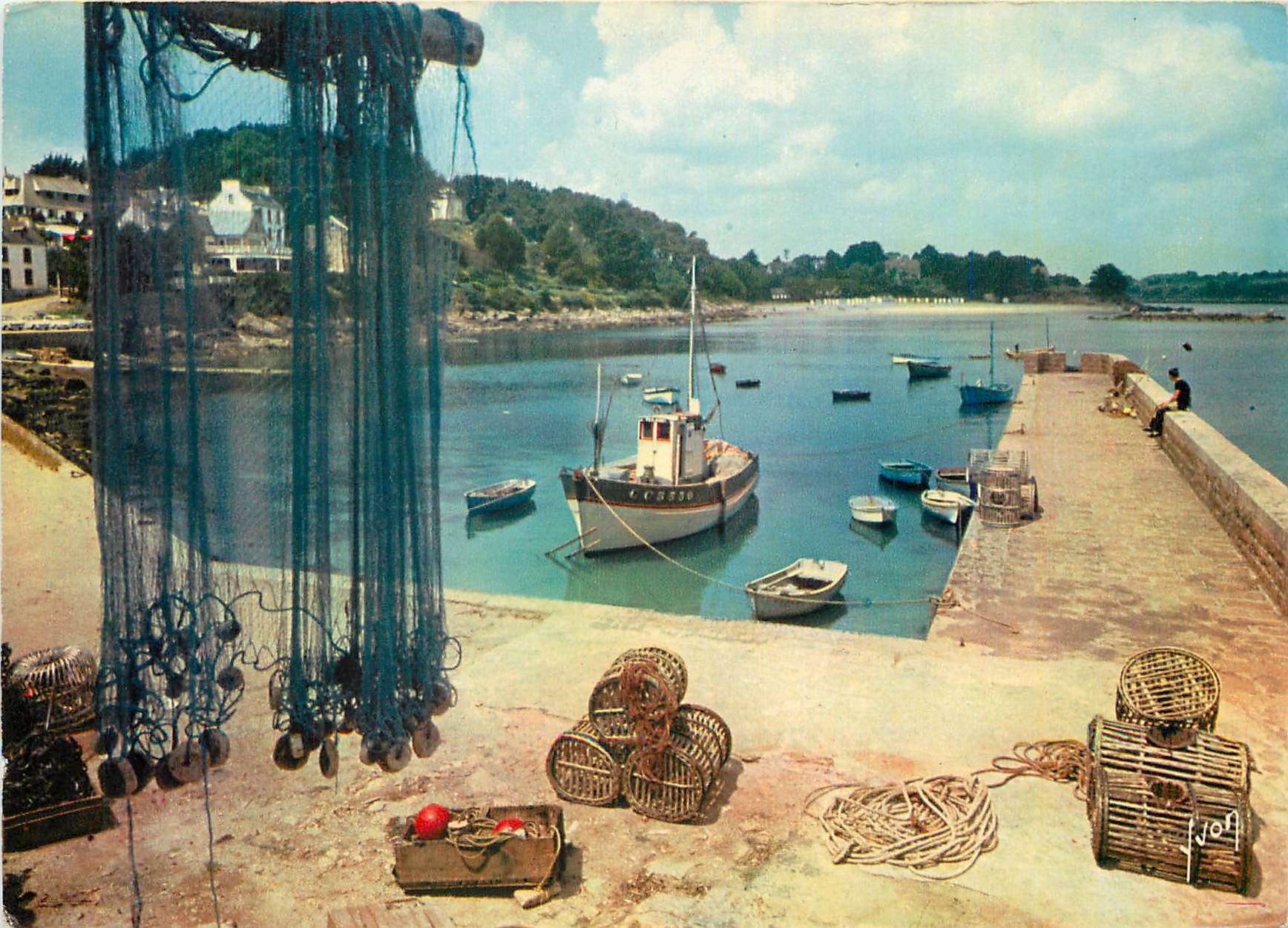 CPM Couleurs et Lumiere de France Joli petit port sur la cote sud de Bratagne