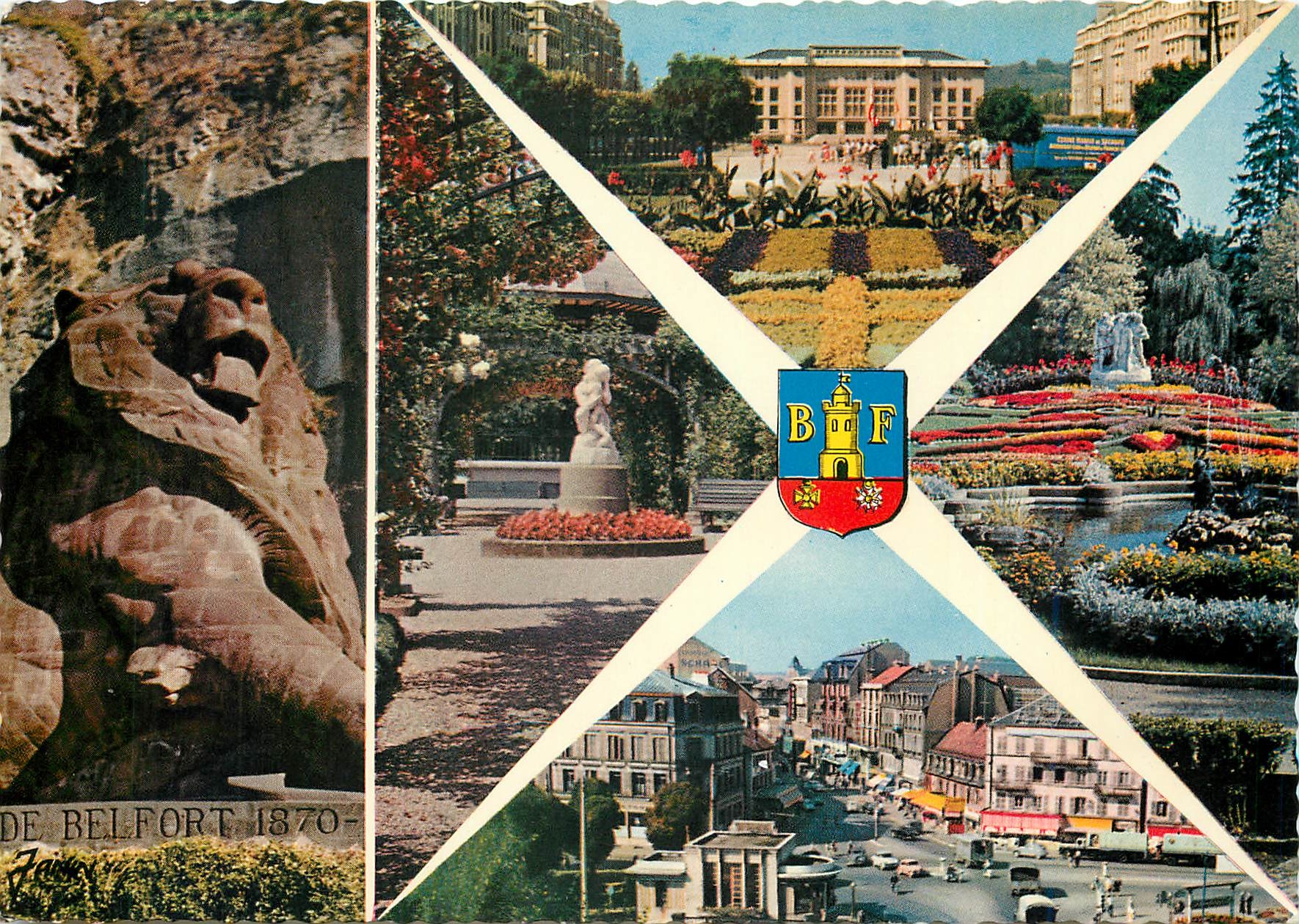 CPM Belfort (Terr de Belfort) Le Lion (oeuvre de Bartholdi) La Rosaire