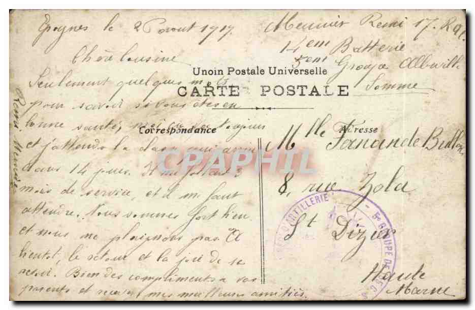 Asnieres CPA 1910 Innondations Avenue des Gresillons — Rückseite