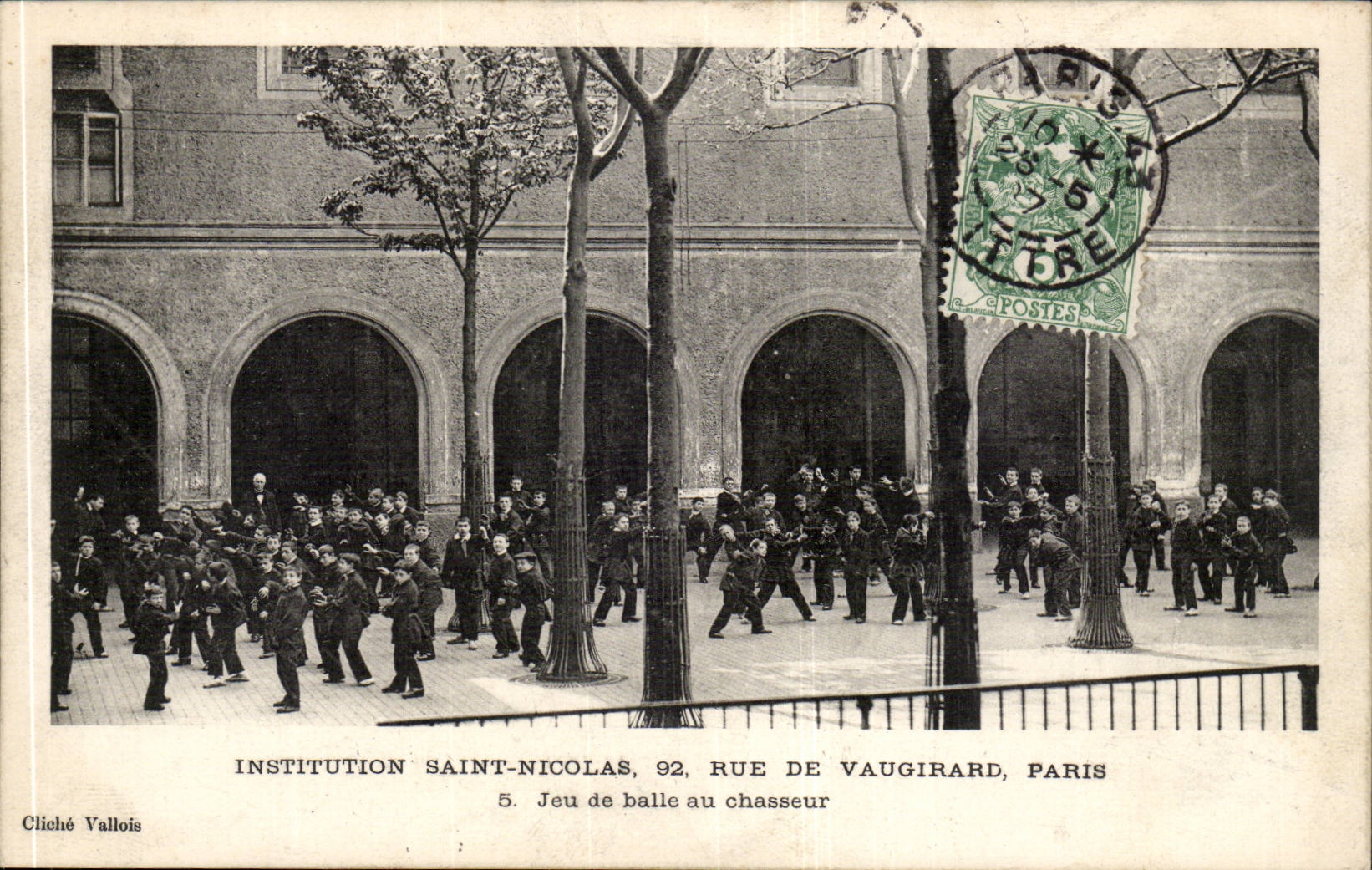 Paris CPA Institution Saint Nicolas 92 rue de Vaugirard 14eme Jeu de balle au chasseur
