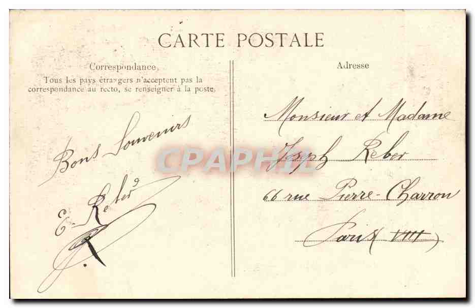 Paris CPA Institution Saint Nicolas 92 rue de Vaugirard 14eme Jeu de balle au chasseur — Rückseite