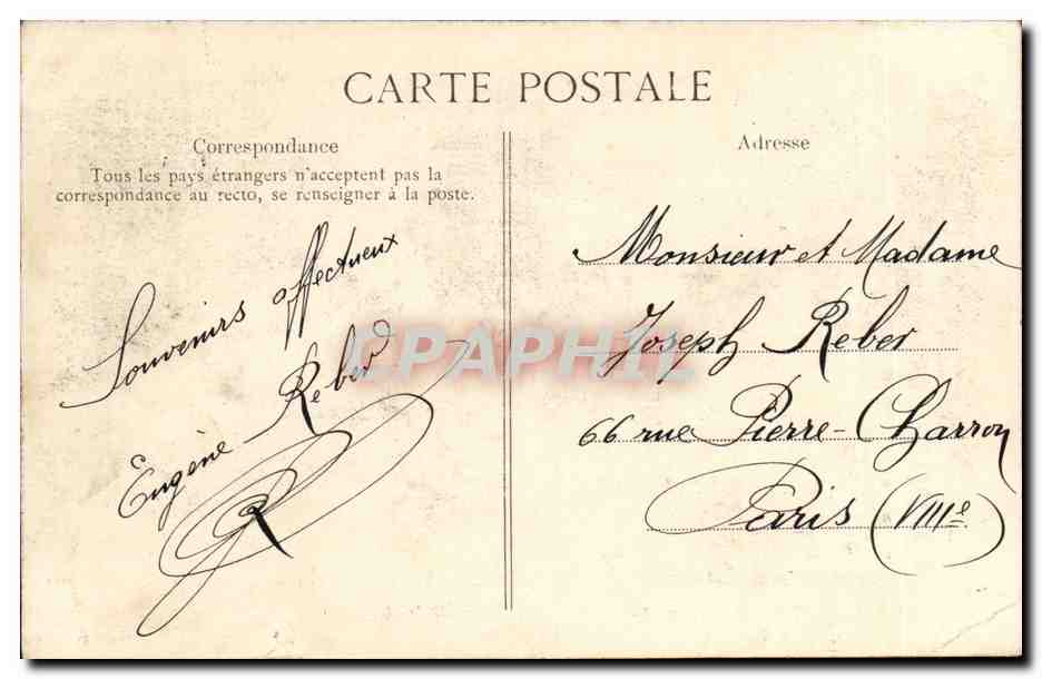 Paris CPA Institution Saint Nicolas 92 rue de Vaugirard 14eme l'harmonie Musique — Rückseite