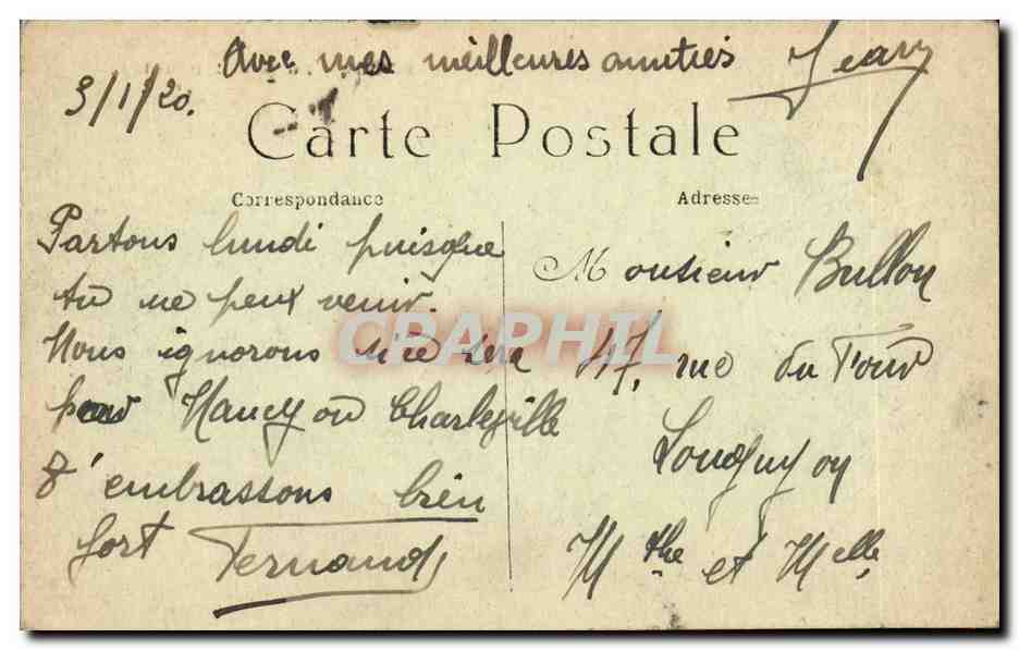 Paris (11eme) CPa porte Saint Denis — Rückseite