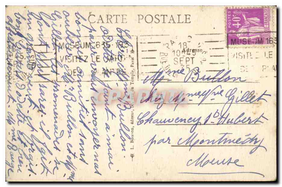 Paris CPA Eglise Saint Medard — Rückseite
