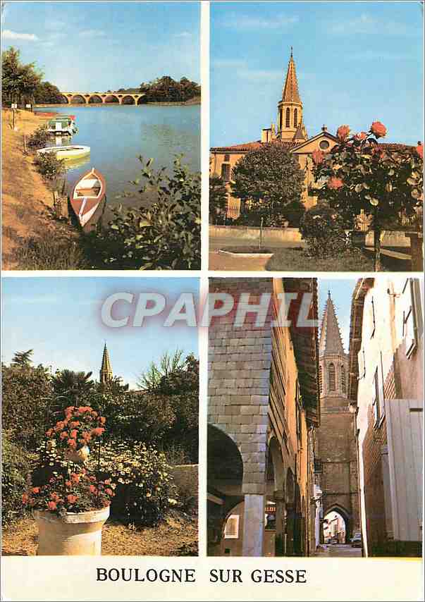 CPM Boulogne sur Mer (Pas de Calais) Le Lac les jardin une vieille rue