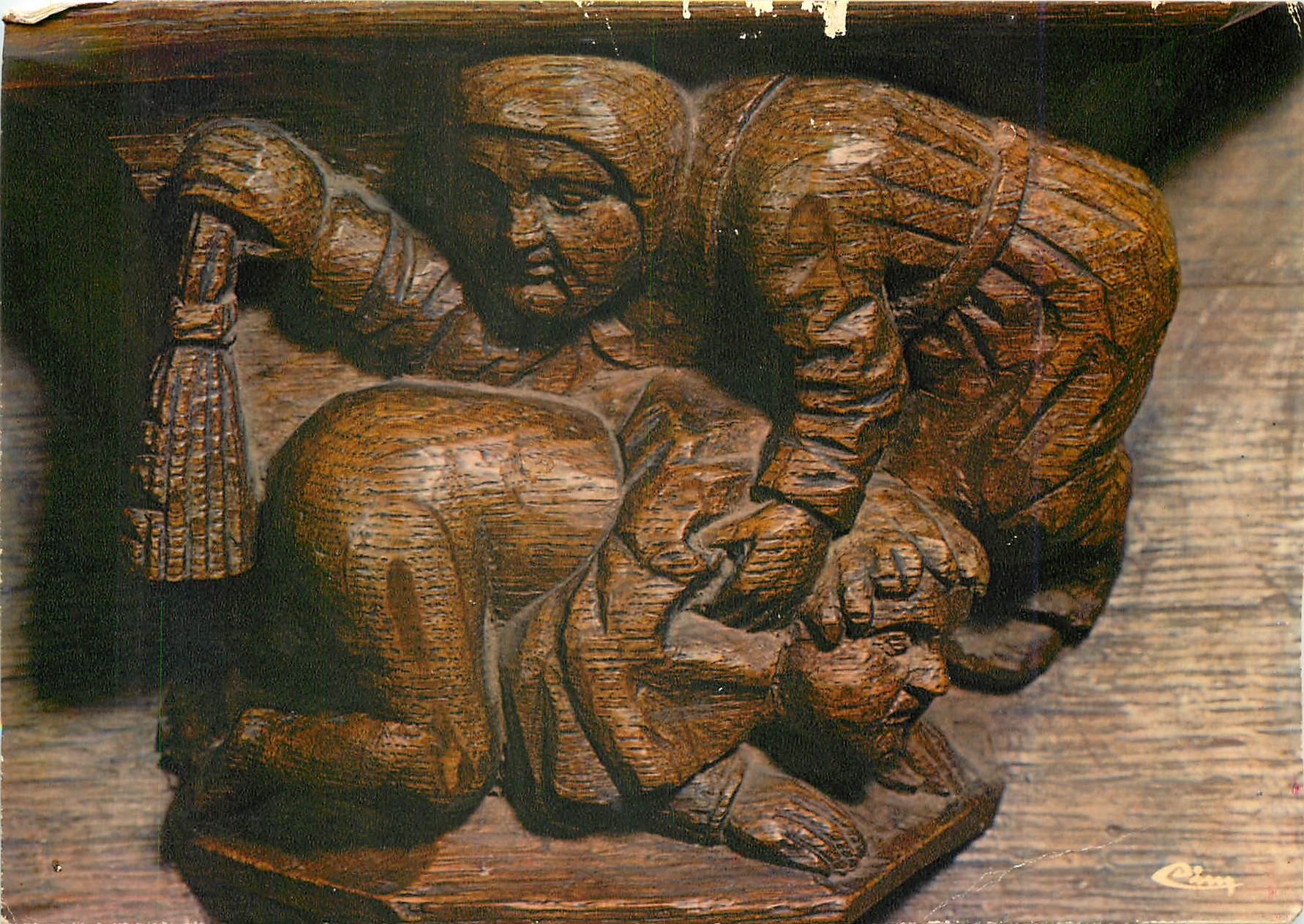 Bourg-en-Bresse — Détail original des stalles — Combière Imprimeur