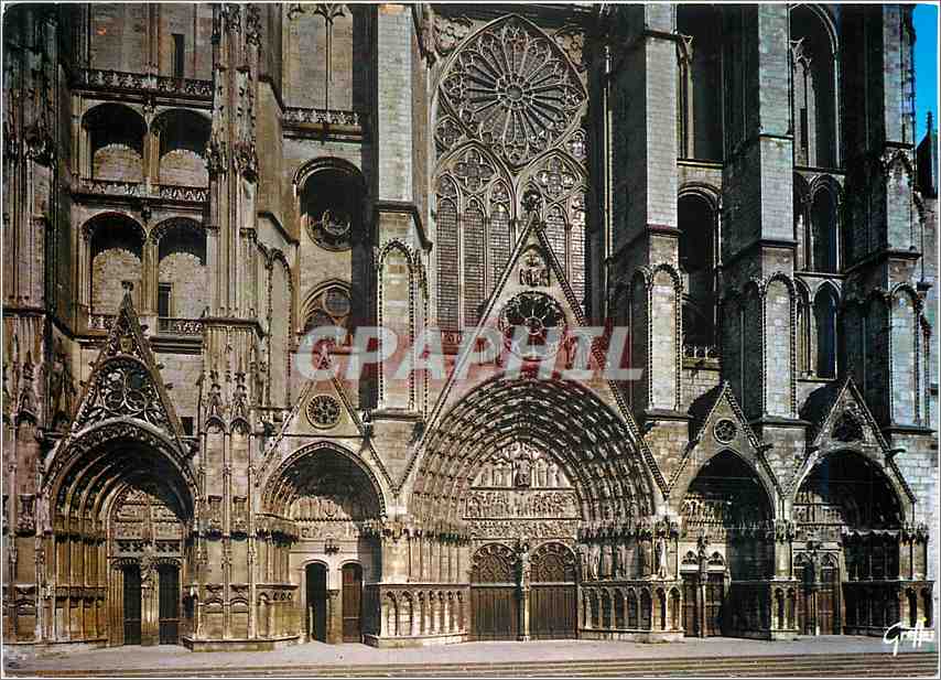 CPM En Berry Bourges (Cher) Cathedrale Saint Etienn Portail de la Facade occidentale