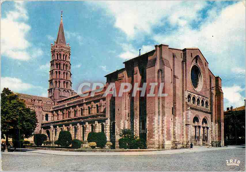 CPM Toulouse Ville d'Art Cite des Violettes la basilique St Sernin XIe XIIe s  le plus grande eglise