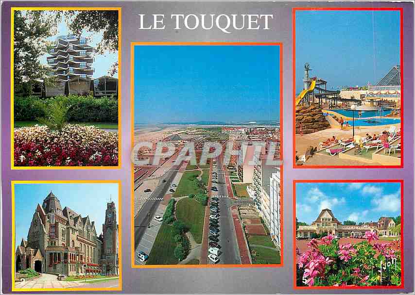 CPM La Cote d'Opale Le Touquet Paris Plage (Pas de Calais) L'ecole hotelerie L'Hotel de Ville Vue ae