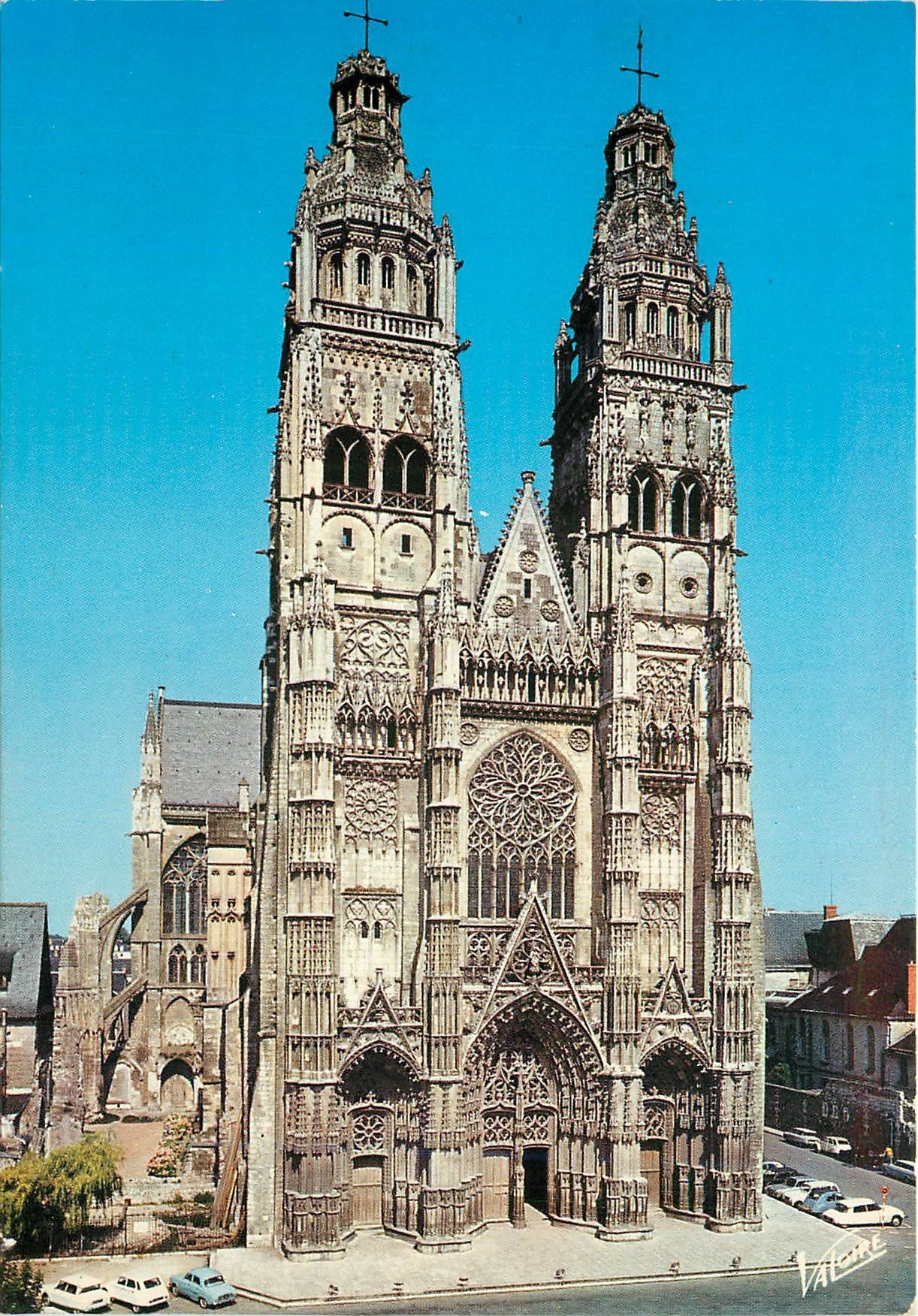 CPM Tours (I et L) Les Merveilles de la Val de Loire la Facade de la cathedrale Saint Gatien (XIIIe 