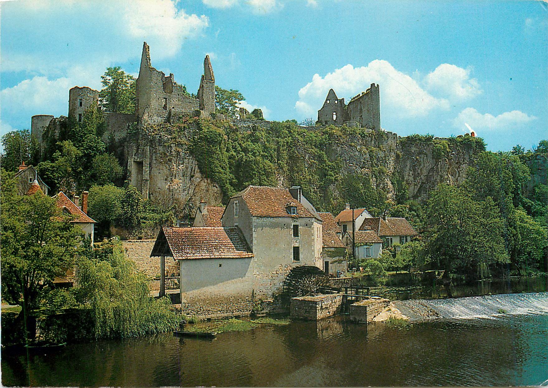CPM Angles sur l'Anglin (Vienne) Le Chateau et le Moulin des XIe et XVe s
