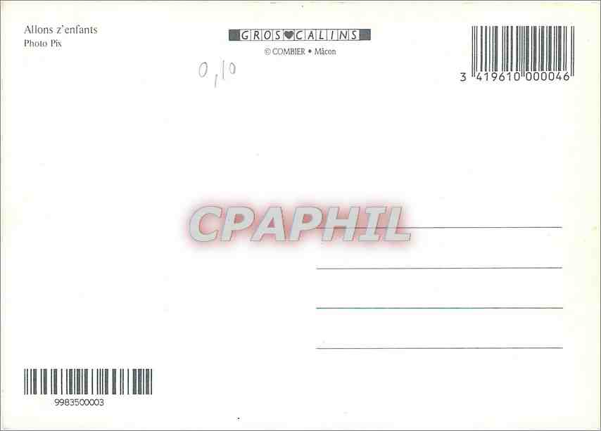 CPM Allons z'enfants I love you — Rückseite