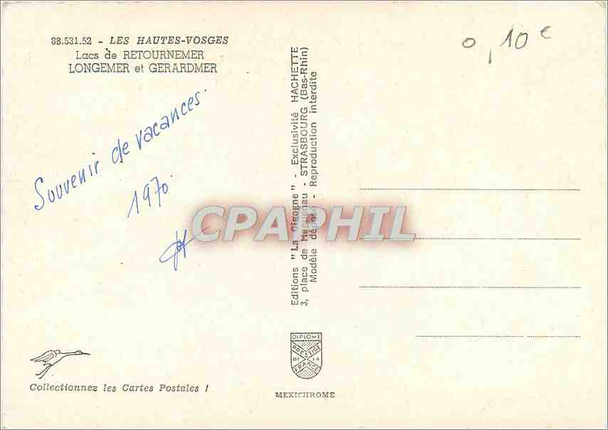 La Vallée des Lacs — Les Hautes-Vosges — Éditions Hachette — Rückseite