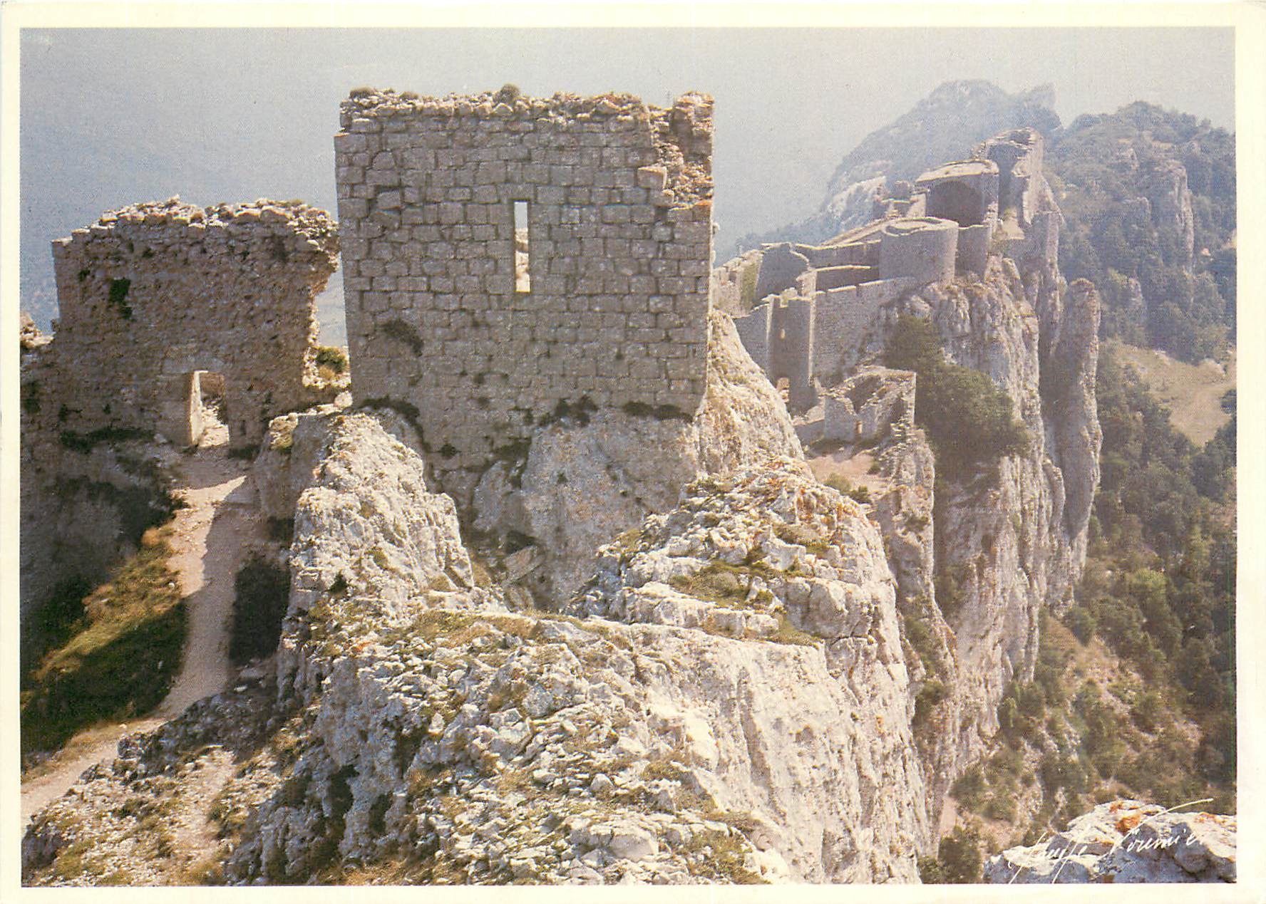 CPM Pays Cathare Chateau de Peyrepertuse plus haut que la ligne de crete
