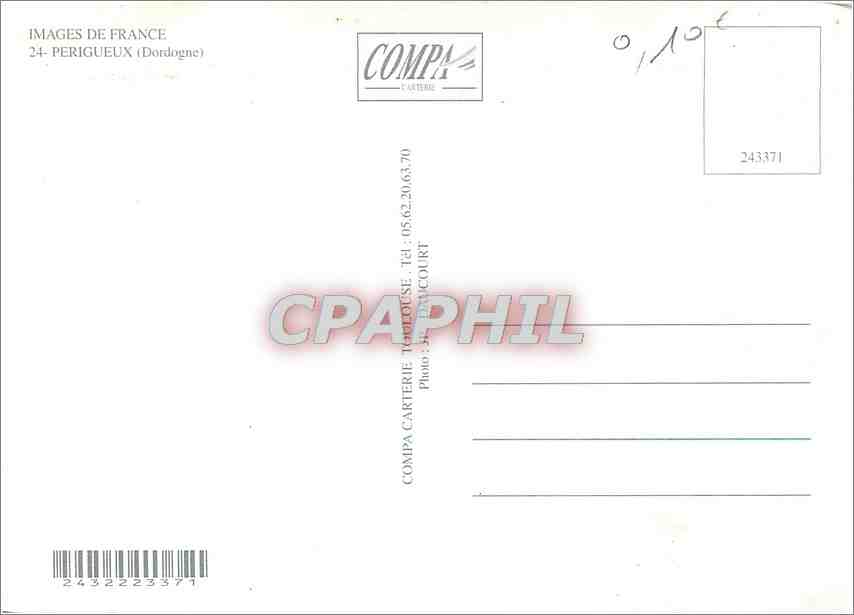 Périgueux — Place du Château avec tour médiévale — COMPA Carte Postale n°243371 — Rückseite