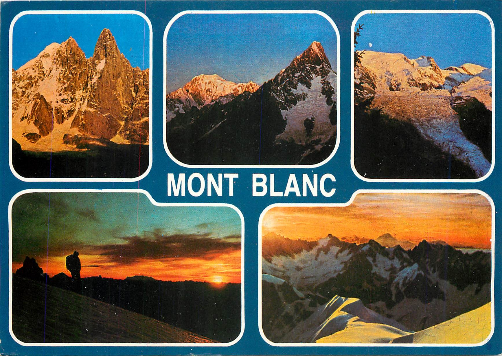 CPM Chaine du Mont Blanc Aiguille Verte Mont Blanc Glacier des Bossons