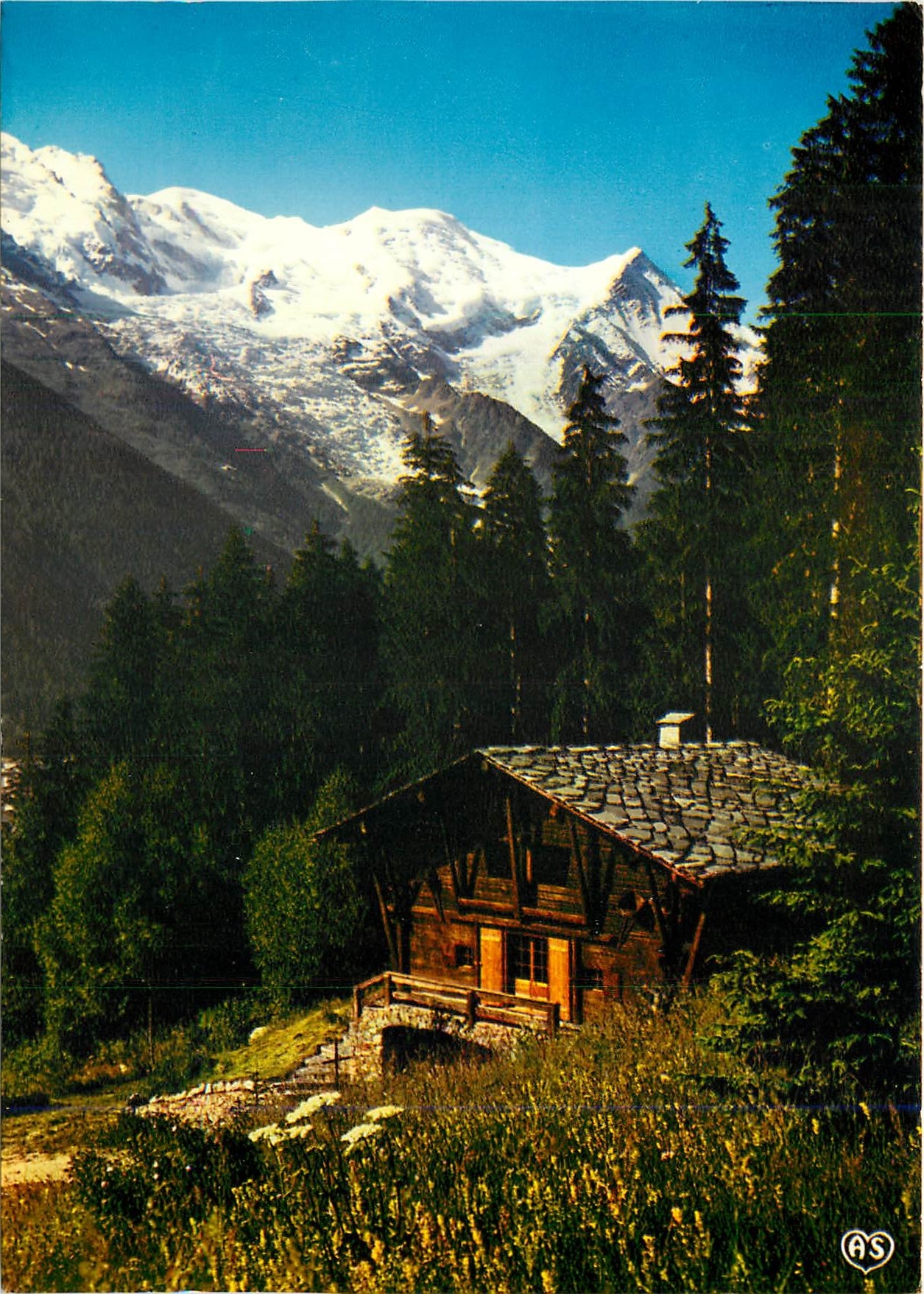 CPM Vieux Chalet au pays du Mont Blanc