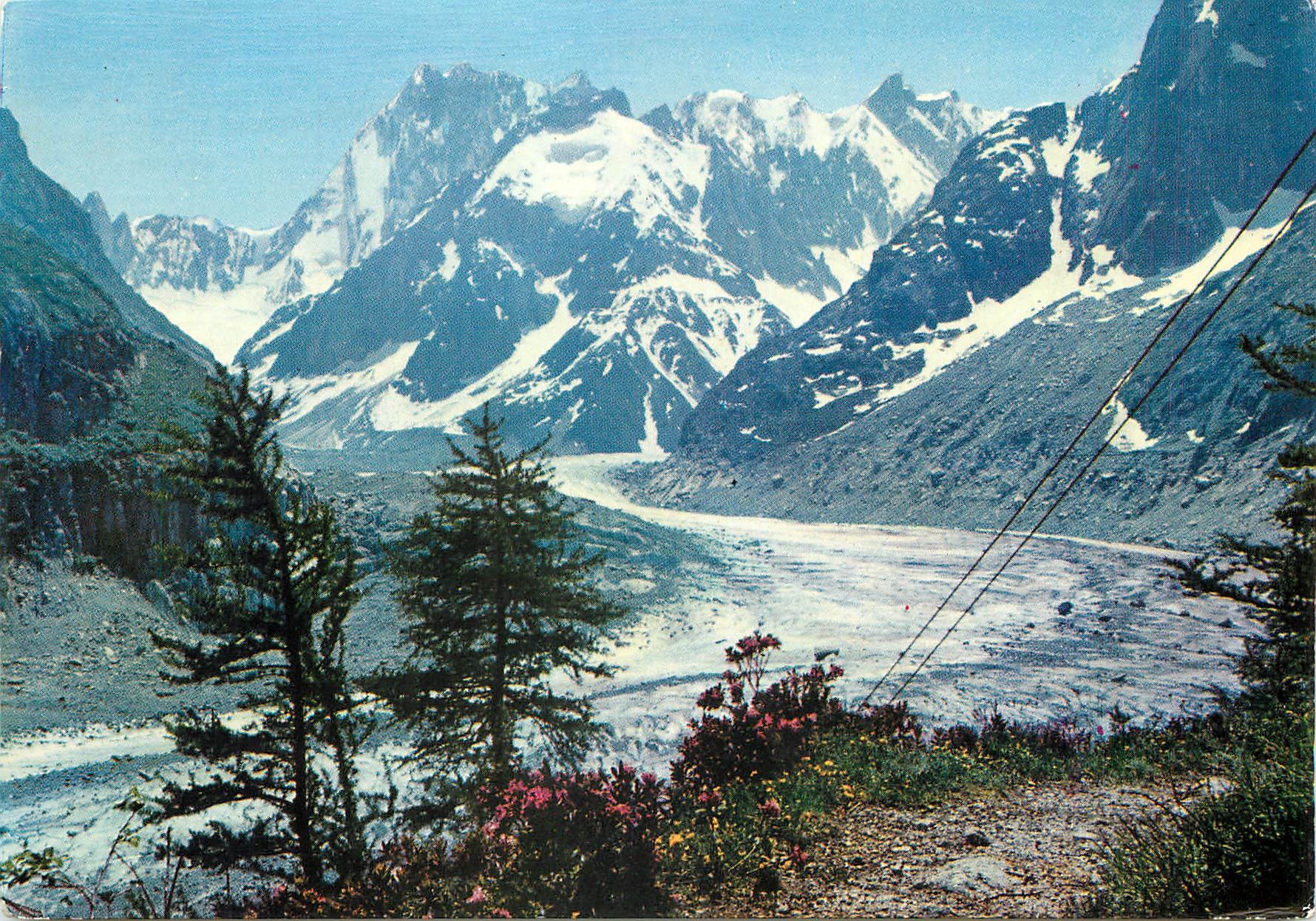 CPM Au pays du Mont Blanc Allons cotempleer au dessus du linceut du galcier la demeure de la vie