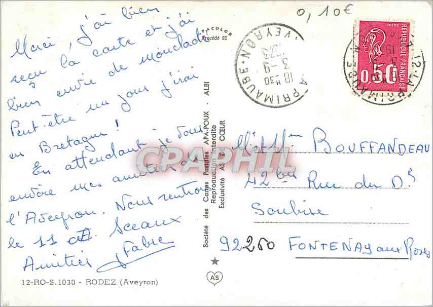 CPM Rodez (Aveyron) — Rückseite