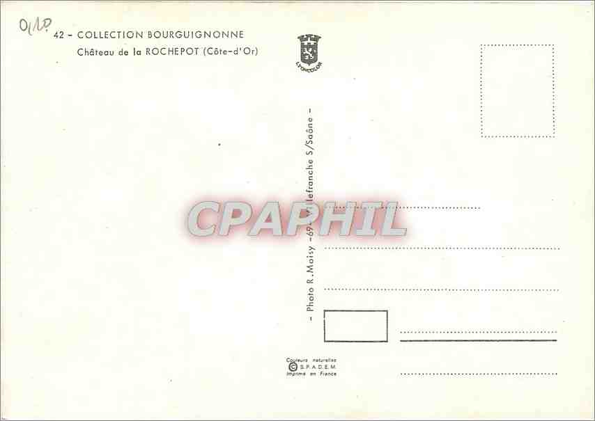 CPM Collection Bourguignome Chateau de la Rochepot (Cote D'or) — Verso
