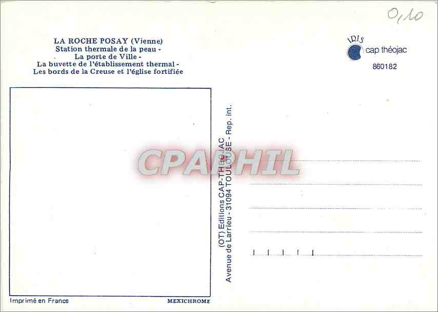 CPM La Roche Posay (Vienne)  Station thermale de la peau la porte de ville — Back