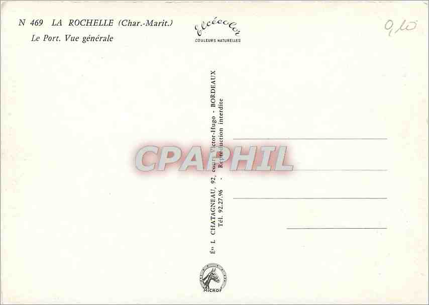 CPM La Rochelle (Chte Mme) Le Port Vue generale — Verso