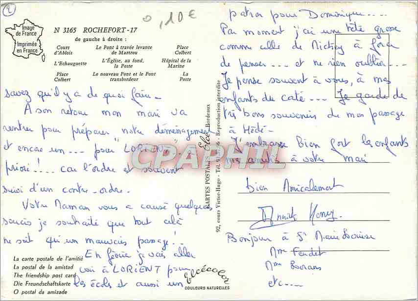 Rochefort — Souvenir de Rochefort — Éditeur Éclat — Rückseite