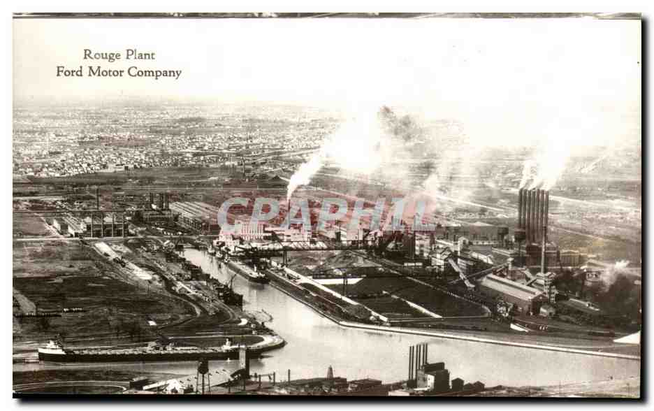 Etats Unis CPA Rolling Mill Rouge Steel Plant Ford Motor Company Automobile Car Voiture