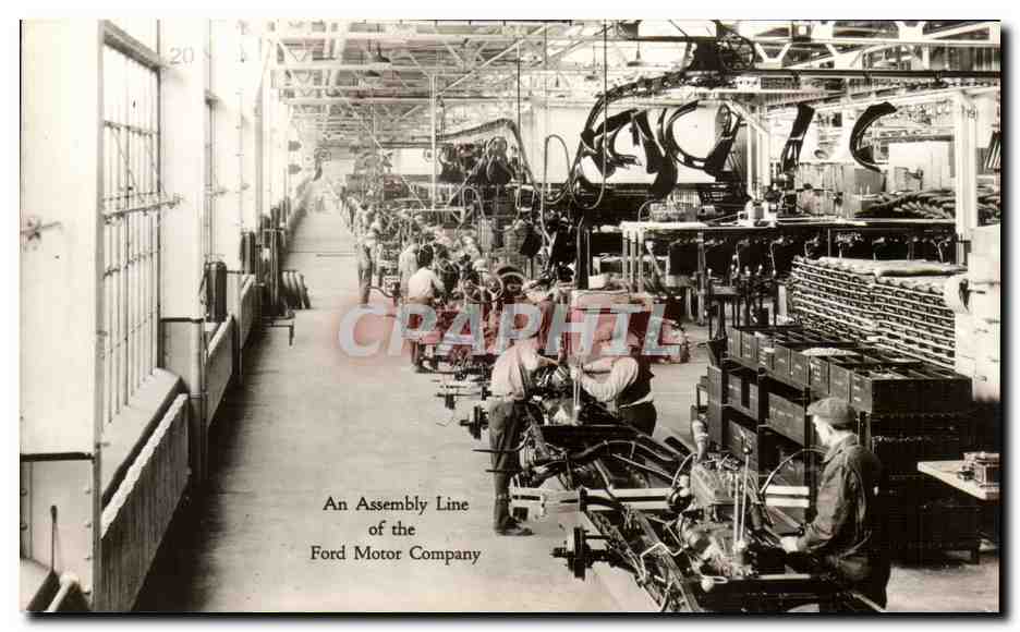 Etats Unis CPA Rolling Mill Rouge Steel Plant Ford Motor Company Automobile Car Voiture Assembly line